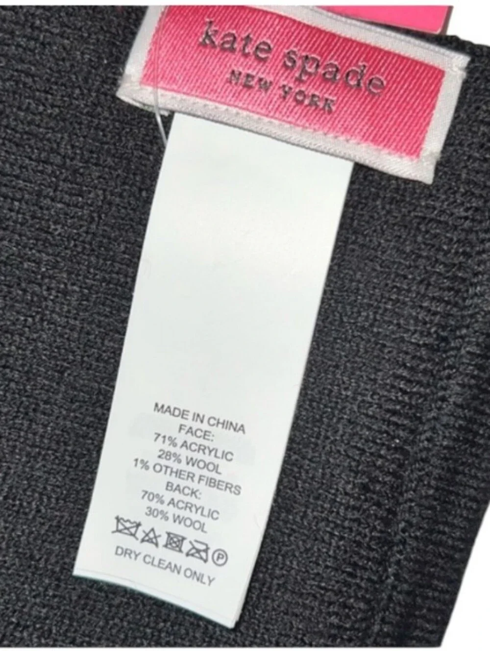 Kate Spade Black Purple Francois Scarf